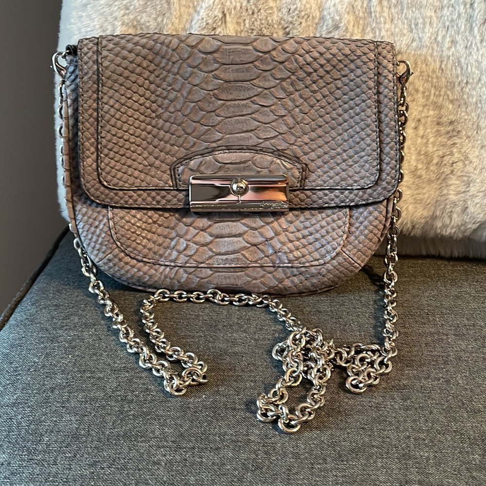 Coach snakeskin crossbody bag
